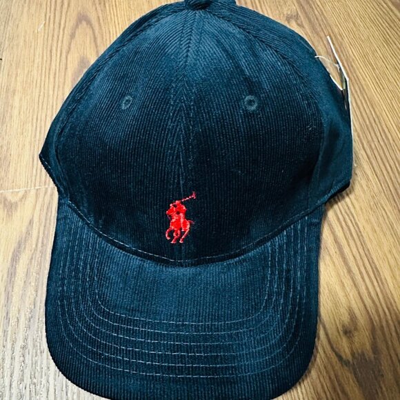 Polo Ralph Lauren Corduroy Cap 2-PCs Bundle | Navy Blue & Brown Vintage Hats | - Picture 1 of 13